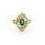Ring  Cocktail .60ctw Round & Baguette  .21ct Emerald  18ky sz6 224110151
