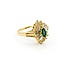 Ring  Cocktail .60ctw Round & Baguette  .21ct Emerald  18ky sz6 224110151