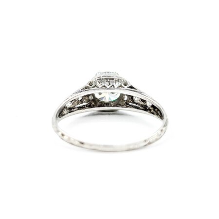 Ring Edwardian .90ct Old European Diamond .12ctw Diamonds Platinum sz7.25 224110751