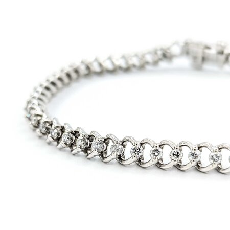 Bracelet 1.65ctw Round Diamonds Tennis 14kw 6.9" 4.9mm 224113001