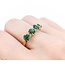 Ring .06ctw Round Diamonds 1.24ctw Emerald 14ky sz7 224110162