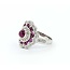 Ring Vintage Style .75ctw Round Diamonds 2.0ctw Ruby 18kw sz6.5 224110163