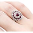Ring Vintage Style .75ctw Round Diamonds 2.0ctw Ruby 18kw sz6.5 224110163