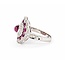 Ring Vintage Style .75ctw Round Diamonds 2.0ctw Ruby 18kw sz6.5 224110163