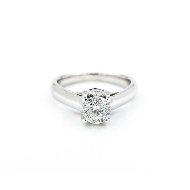 Ring Engagement Peek A Boo .86ct Round Diamond .20ctw Diamonds 14kw 224110301