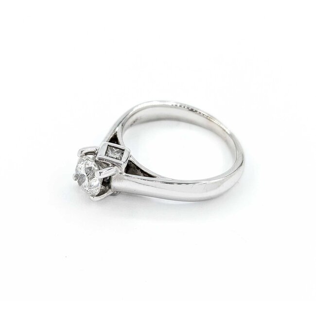 Ring Engagement Peek A Boo .86ct Round Diamond .20ctw Diamonds 14kw 224110301