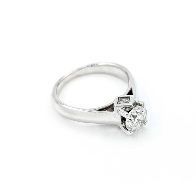 Ring Engagement Peek A Boo .86ct Round Diamond .20ctw Diamonds 14kw 224110301