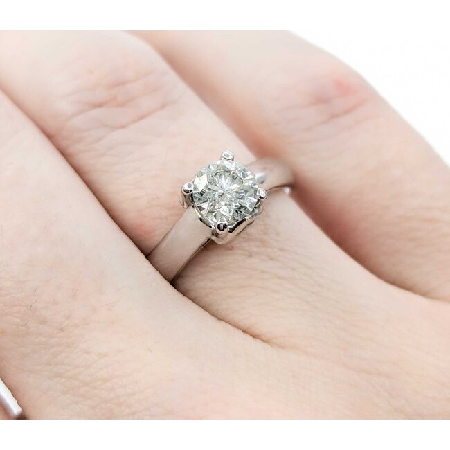 Ring Engagement Peek A Boo .86ct Round Diamond .20ctw Diamonds 14kw 224110301