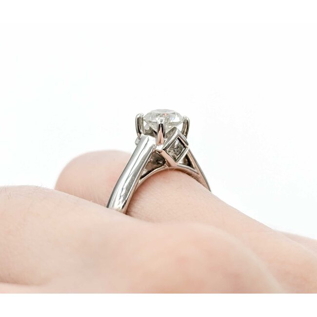 Ring Engagement Peek A Boo .86ct Round Diamond .20ctw Diamonds 14kw 224110301