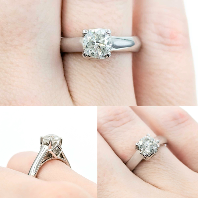 Ring Engagement Peek A Boo .86ct Round Diamond .20ctw Diamonds 14kw 224110301