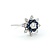 Ring Snowflake .50ctw Round Diamonds .45ctw Sapphire 14kw sz10 224110156