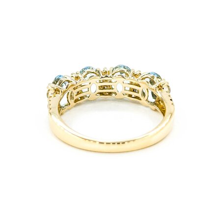 Ring .38ctw Round Diamonds 2.88ctw Aquamarine 14ky 224110160
