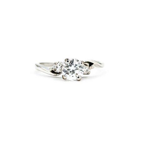 Ring Engagement .55ct Round Diamond .05ctw Diamonds 14kw sz5.5 224100301
