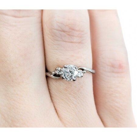 Ring Engagement .55ct Round Diamond .05ctw Diamonds 14kw sz5.5 224100301