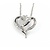 Pendant Heart .32ctw Round Diamonds 21x22mm 14kw 18"" 224111003