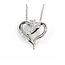 Pendant Heart .32ctw Round Diamonds 21x22mm 14kw 18"" 224111003