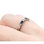 Ring Bar Set .12ctw Round Diamonds .33ctw Sapphire Platinum sz6.5 224110161