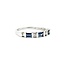 Ring Bar Set .12ctw Round Diamonds .33ctw Sapphire Platinum sz6.5 224110161