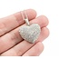 Pendant Heart Pave 1.50ctw Round Diamonds 28x23.5mm 18kw 17"" 224111001