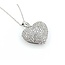 Pendant Heart Pave 1.50ctw Round Diamonds 28x23.5mm 18kw 17"" 224111001