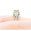 Ring Art Deco .85ct Old European Diamond 18kw sz7.25 224110752