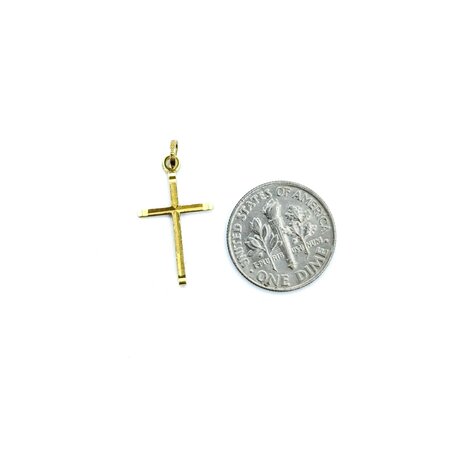 Pendant    Cross     .9x.5"" 14ky 124111500