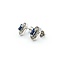 Earrings Stud 1.50ctw Sapphires Halo Filigree .08ctw Diamonds 14ky 224114163