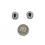 Earrings Stud 1.50ctw Sapphires Halo Filigree .08ctw Diamonds 14ky 224114163