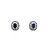 Earrings Stud 1.50ctw Sapphires Halo Filigree .08ctw Diamonds 14ky 224114163