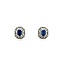 Earrings Stud 1.50ctw Sapphires Halo Filigree .08ctw Diamonds 14ky 224114163
