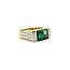 Ring Bar Set .96ctw Round Diamonds 2.68ct Emerald 18ky sz7 224110166