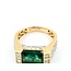 Ring Bar Set .96ctw Round Diamonds 2.68ct Emerald 18ky sz7 224110166