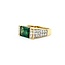 Ring Bar Set .96ctw Round Diamonds 2.68ct Emerald 18ky sz7 224110166