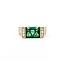 Ring Bar Set .96ctw Round Diamonds 2.68ct Emerald 18ky sz7 224110166