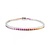Bracelet 6.5ctw MultiColor Synthetic Sapphire 14kw 7" 3.2mm 124113250