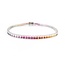 Bracelet 6.5ctw MultiColor Synthetic Sapphire 14kw 7" 3.2mm 124113250