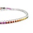 Bracelet 6.5ctw MultiColor Synthetic Sapphire 14kw 7" 3.2mm 124113250
