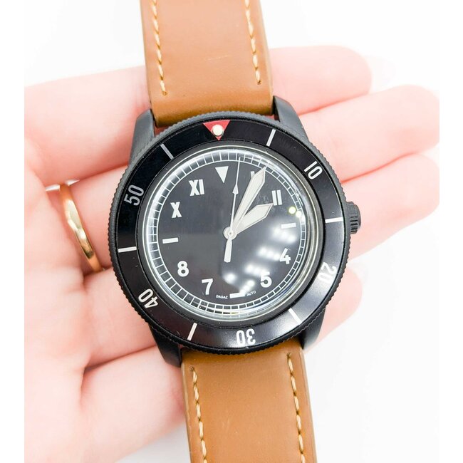 Watch Seiko 55 Fathom 42mm Stainless Steel Leather Strap Watch Only 224116615