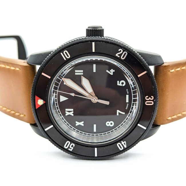 Watch Seiko 55 Fathom 42mm Stainless Steel Leather Strap Watch Only 224116615