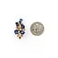 Earrings 5.00ctw Oval Sapphire Mid Century .20ctw White Sapphires 25x14mm 10ky 224114453