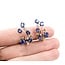 Earrings 5.00ctw Oval Sapphire Mid Century .20ctw White Sapphires 25x14mm 10ky 224114453