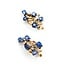 Earrings 5.00ctw Oval Sapphire Mid Century .20ctw White Sapphires 25x14mm 10ky 224114453
