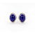 Earrings Stud Omega Back 16x12mm Cabochon Lapis .75x.55mm 14ky 224114157