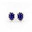Earrings Stud Omega Back 16x12mm Cabochon Lapis .75x.55mm 14ky 224114157