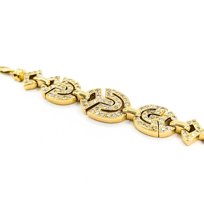 Necklace Diamond Fashion 1.56ctw Round Diamonds Choker 14ky 16.5" 2.4mm 124112002