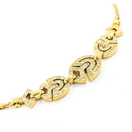Necklace Diamond Fashion 1.56ctw Round Diamonds Choker 14ky 16.5" 2.4mm 124112002