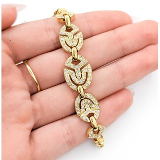 Necklace Diamond Fashion 1.56ctw Round Diamonds Choker 14ky 16.5" 2.4mm 124112002