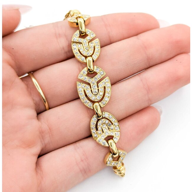 Necklace Diamond Fashion 1.56ctw Round Diamonds Choker 14ky 16.5" 2.4mm 124112002