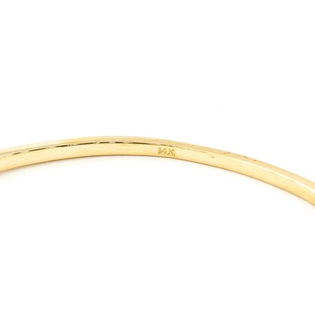Bracelet Bangle .50ctw Round Diamond Beeded Trim 14ky 6.5" 6mm 224113004