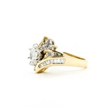  Ring Engagement .75ctw Marquise & Round Diamonds 14ky sz6.5 124110302